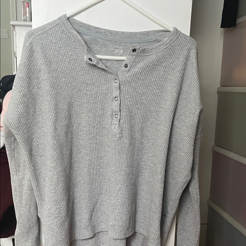 Gray Waffle Offline Long sleeve